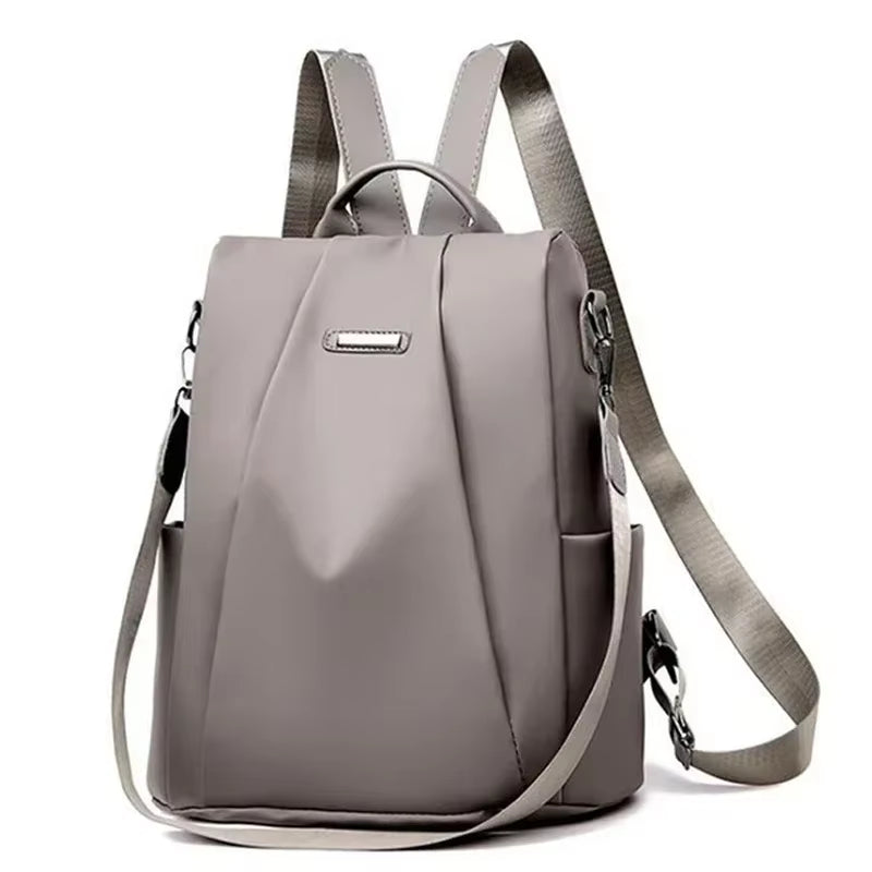 New Fashion Nylon Solid Color Lightweight Waterproof Large Capacity Detachable Shoulder Strap Multi Functional Women'S Backpack